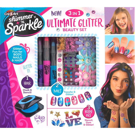 Cra-z-art - Shimmer 'n Sparkle - 3in1 Glitter Beauty Set