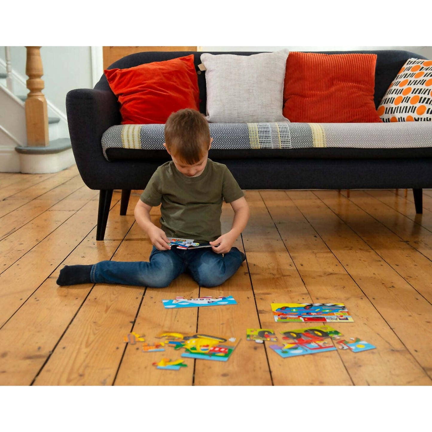 GALT - 4 Puzzles In A Box - Vehicles - 4 Different Puzzles - 2 Pieces Each