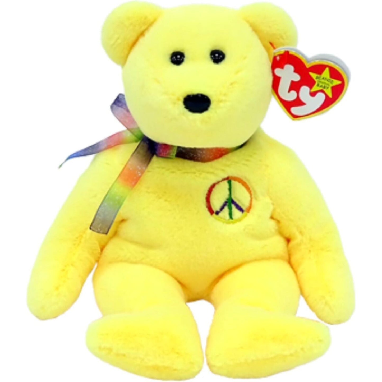 Ty Beanie Babies - Peace 2 Yellow Bear 23cm