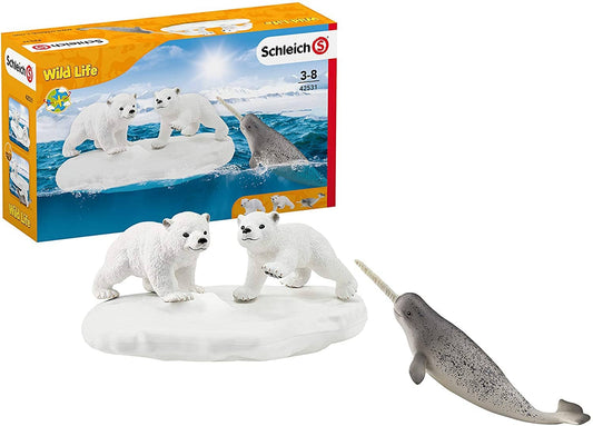 Schleich - Wild Life Polar Playground 4 Piece  Animal Playset
