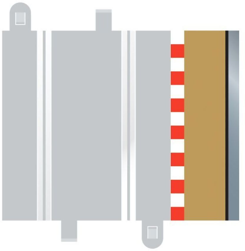 Scalextric - C8223 Half Straight Borders 175mm X 4
