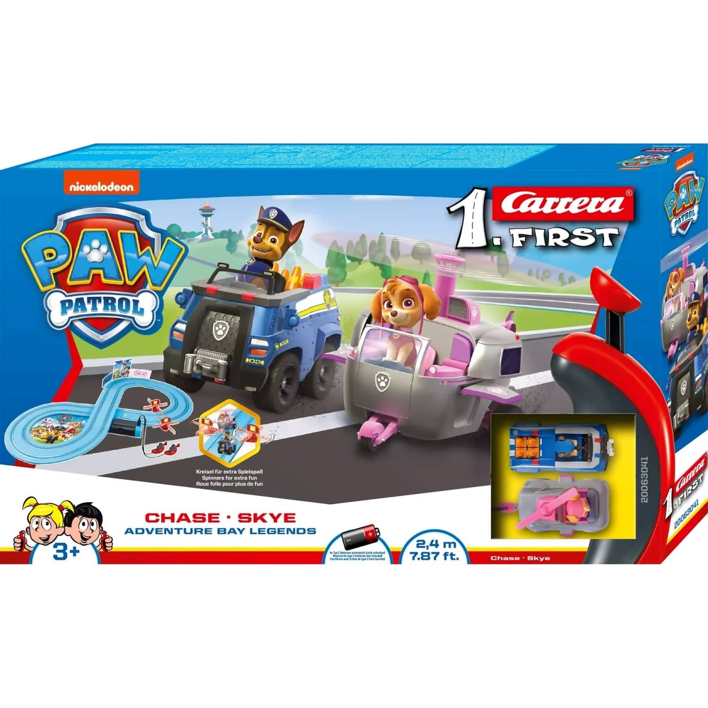 Carrera First - PAW PATROL - Adventure Bay Legends Slot Car Playset