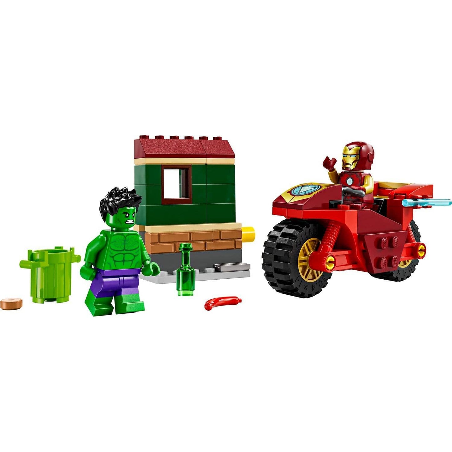 LEGO 76287 Iron Man with Bike and The Hulk - Marvel Superheroes 4+