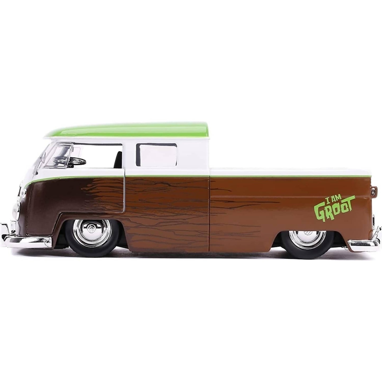 Jada Toys - Marvel 1963 Volkswagon Bus Pickup with Groot 1:24 Scale Diecast Vehicle & Figure Set