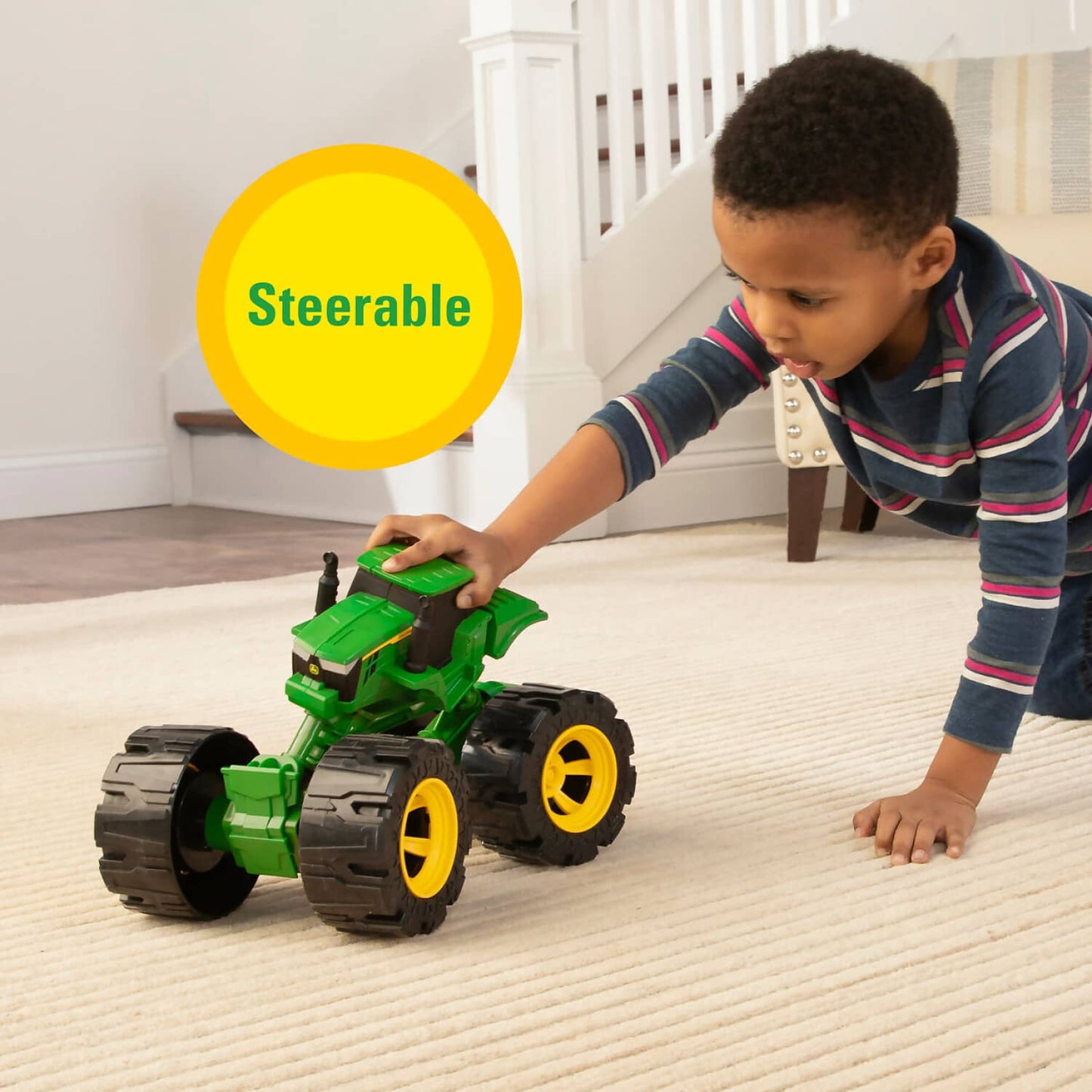 John Deere - Monster Treads 12-inch All Terrain Tractor Toy