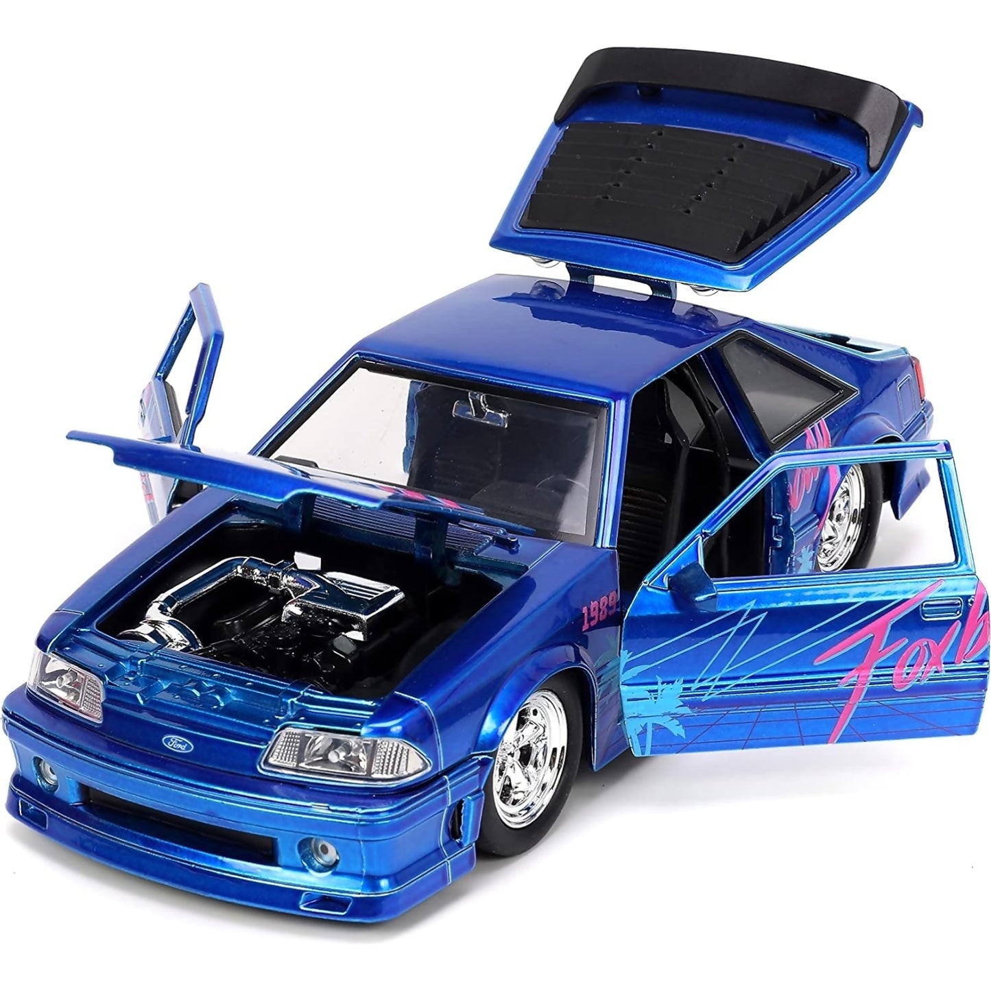 Jada Toys - I Love the 80'S 1989 Ford Mustang GT 1:24 Scale Diecast Vehicle
