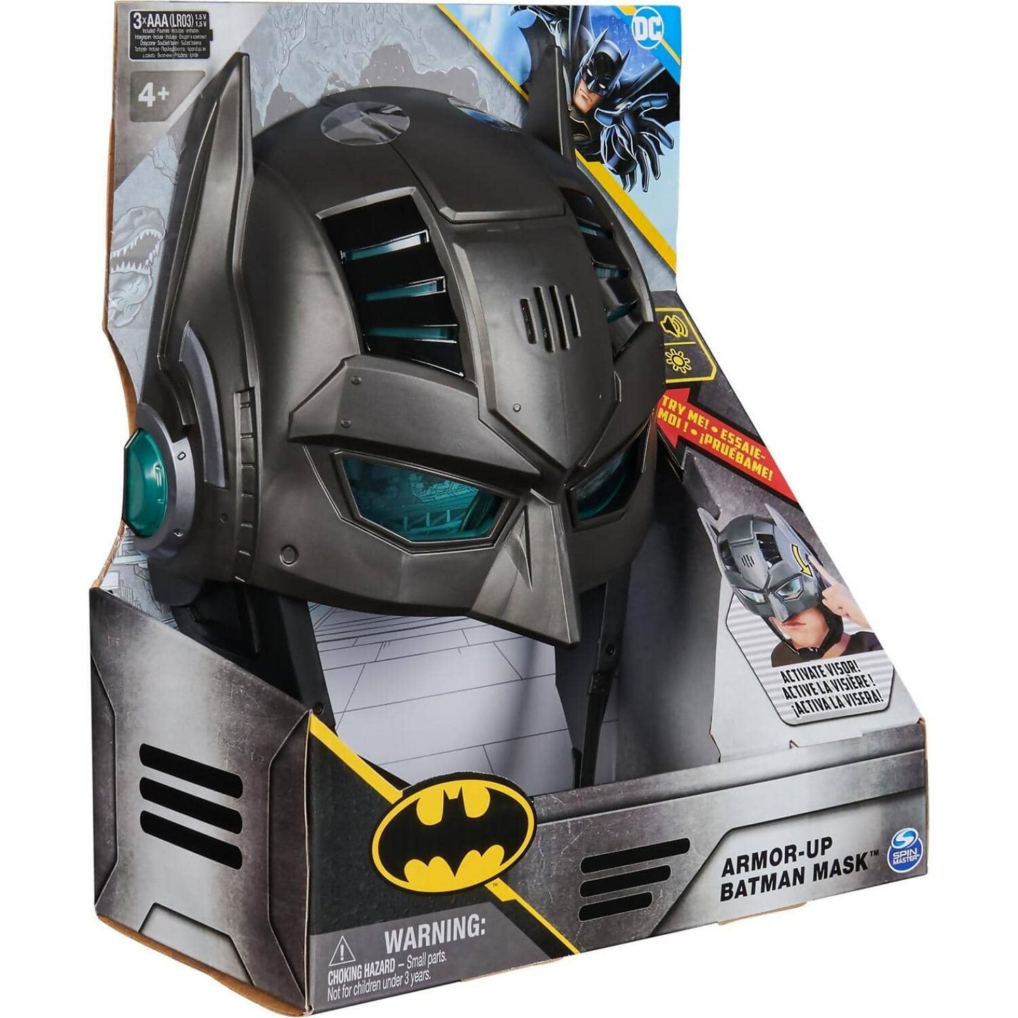 Dc Comics - Armor-up Batman Mask With Visor 15+ Sounds & Phrases Lights Up