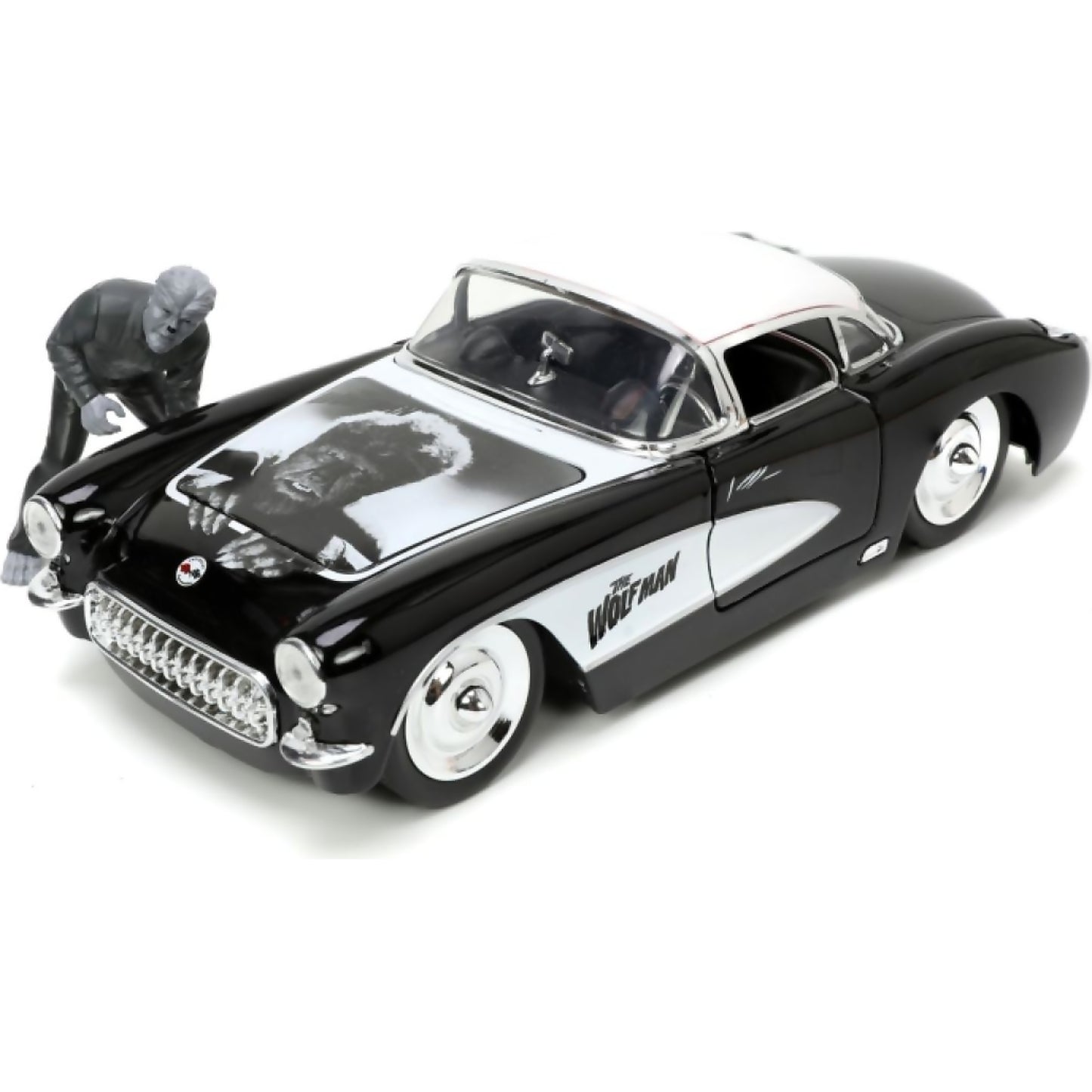 Jada Toys - Universal Monsters 1959 Chevrolet Corvette with Wolfman 1:24 Scale Diecast Vehicle & Figure Set
