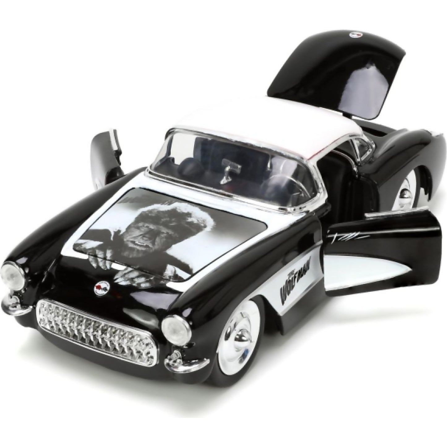 Jada Toys - Universal Monsters 1959 Chevrolet Corvette with Wolfman 1:24 Scale Diecast Vehicle & Figure Set