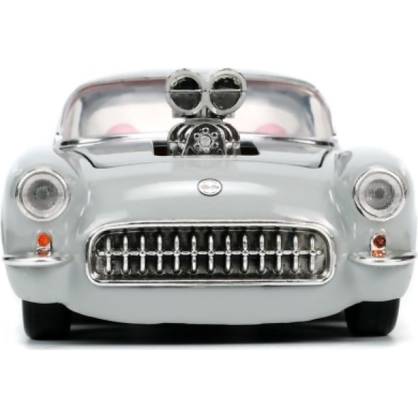 Jada Toys - Looney Tunes 57 Chevrolet Corvette with Bugs Bunny 1:24 Scale Diecast Vehicle
