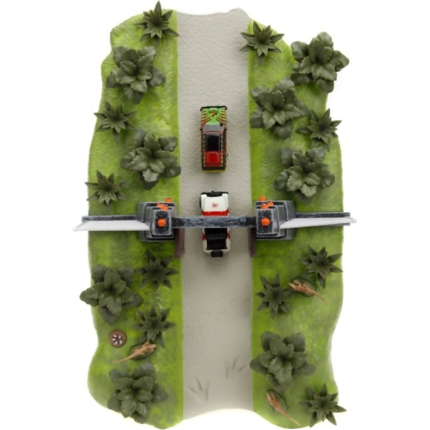 Jada Toys - Jurassic Park 30th Aniversary Nano Scene Diorama with 2 vehicles Scale Diecast Set
