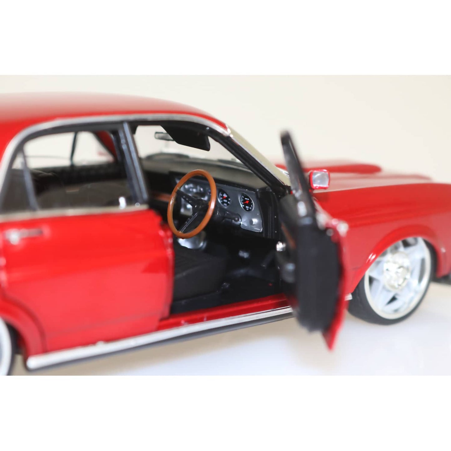 DDA Collectibles 1:24 Scale - Candy Red XY Ford Falcon Custom with Super Charged Barra Engine - Diecast Model