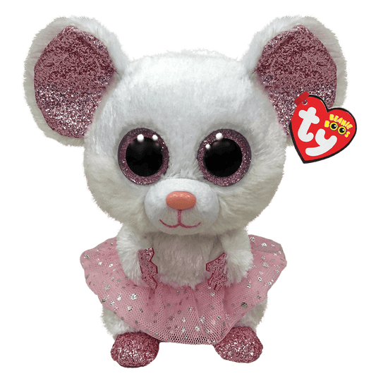 Ty Beanie Boos - Nina - White Ballerina Mouse 15cm Small