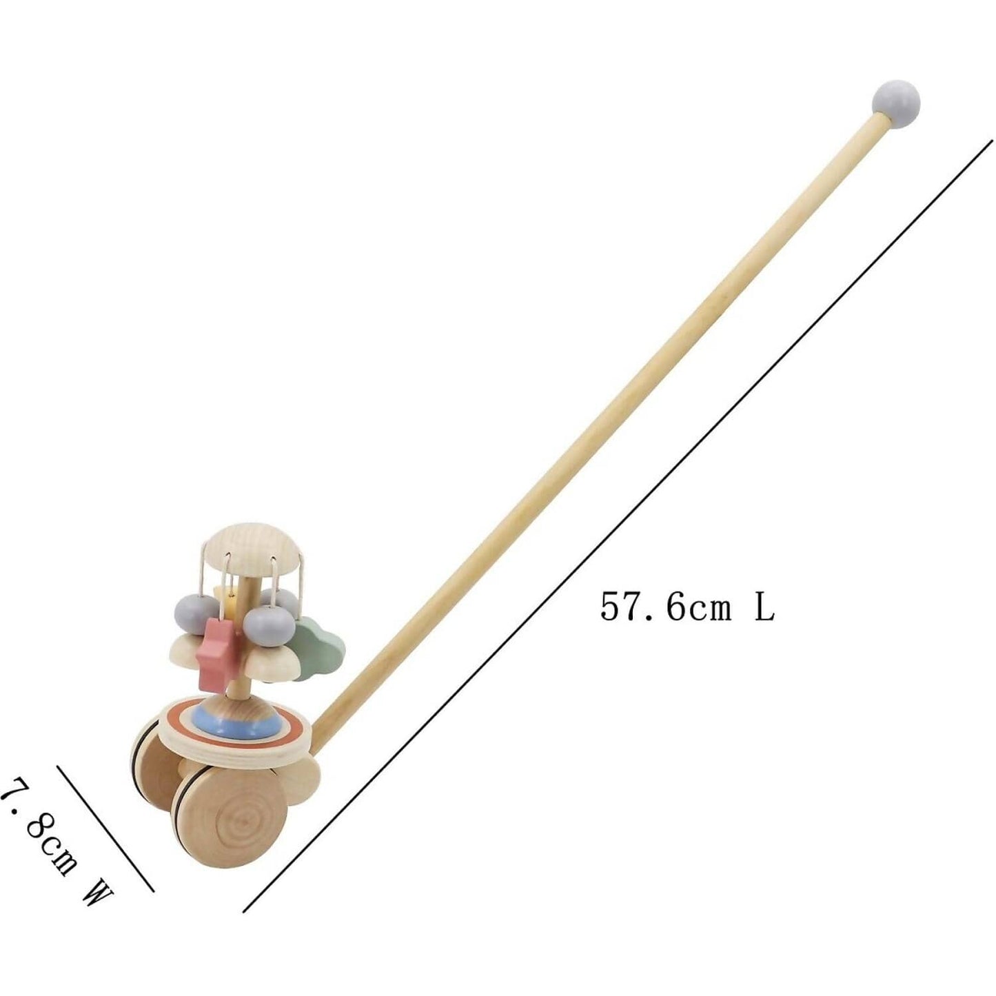 Kaper Kidz - Calm & Breezy Wooden Push Along Spinning Carousel