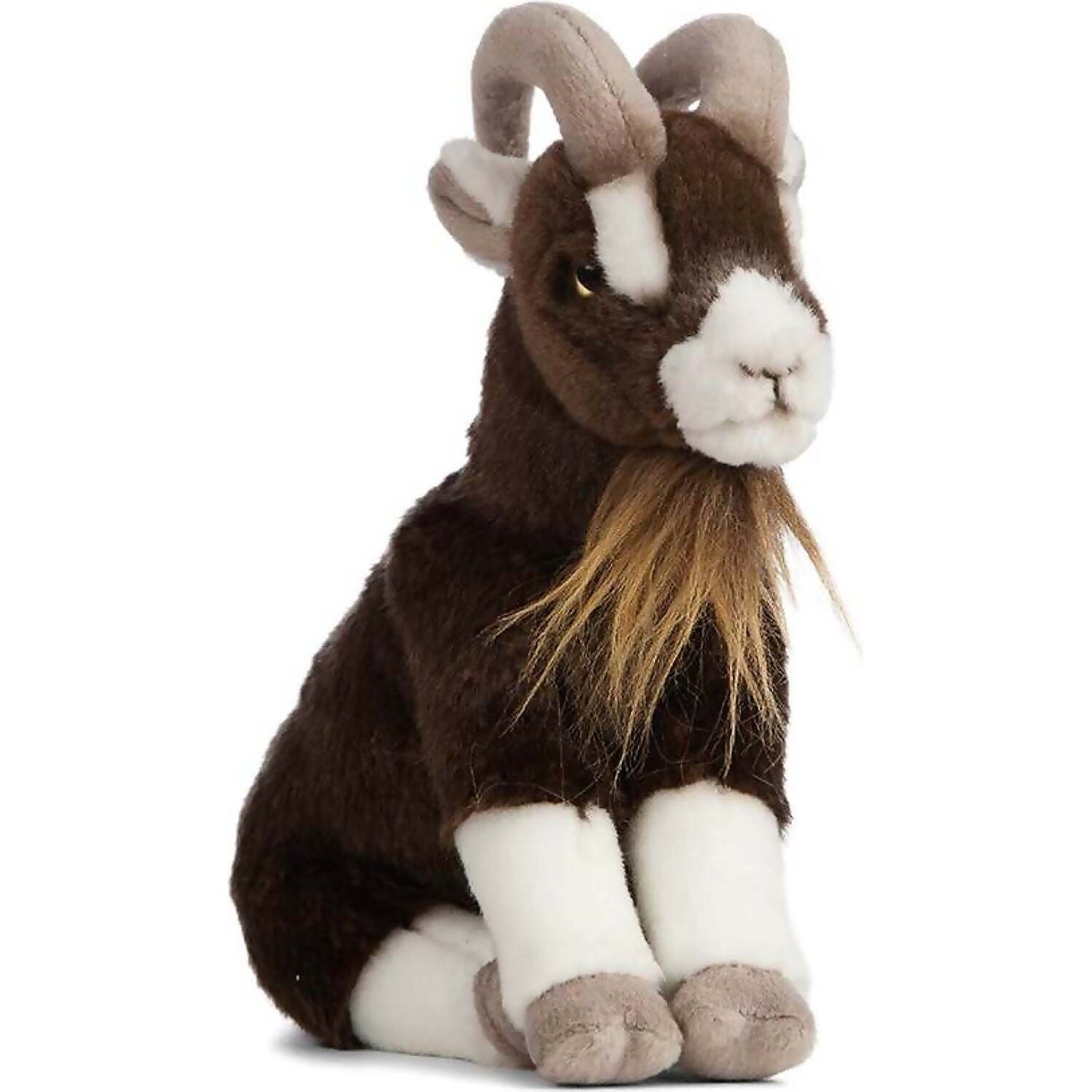 Living Nature - Sitting Brown Goat 21cm Plush