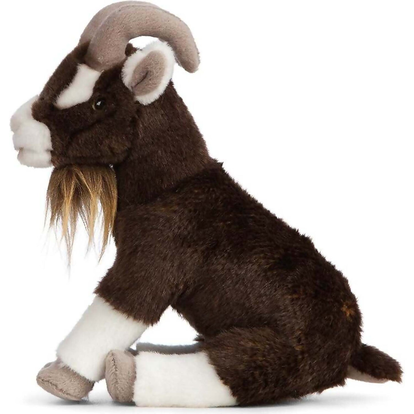Living Nature - Sitting Brown Goat 21cm Plush
