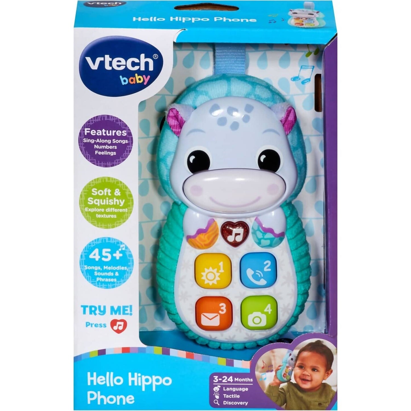 Vtech - Hello Hippo Phone Blue