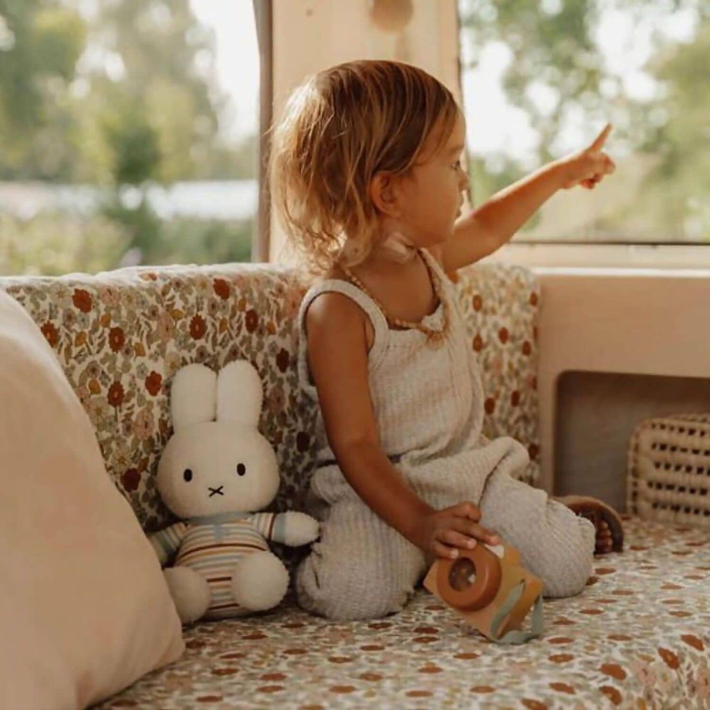 Little Dutch - Miffy Vintage Stripes Soft Toy Small 25cm Plush - Jasnor