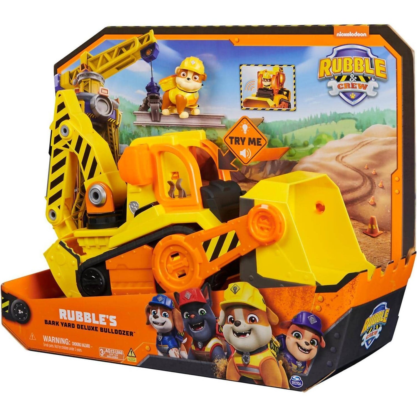 Paw Patrol - Rubble & Crew Bark Yard Deluxe Bulldozer Construction Truck - Spin Master