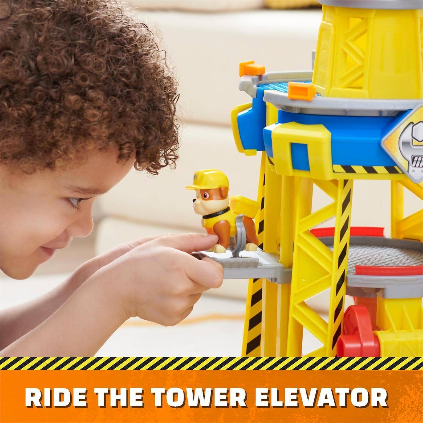 Paw Patrol - Rubble & Crew Bark Yard Crane Tower Playset With Rubble Action Figure Toy Bulldozer & Kinetic Build-it Play Sand - Spin Master