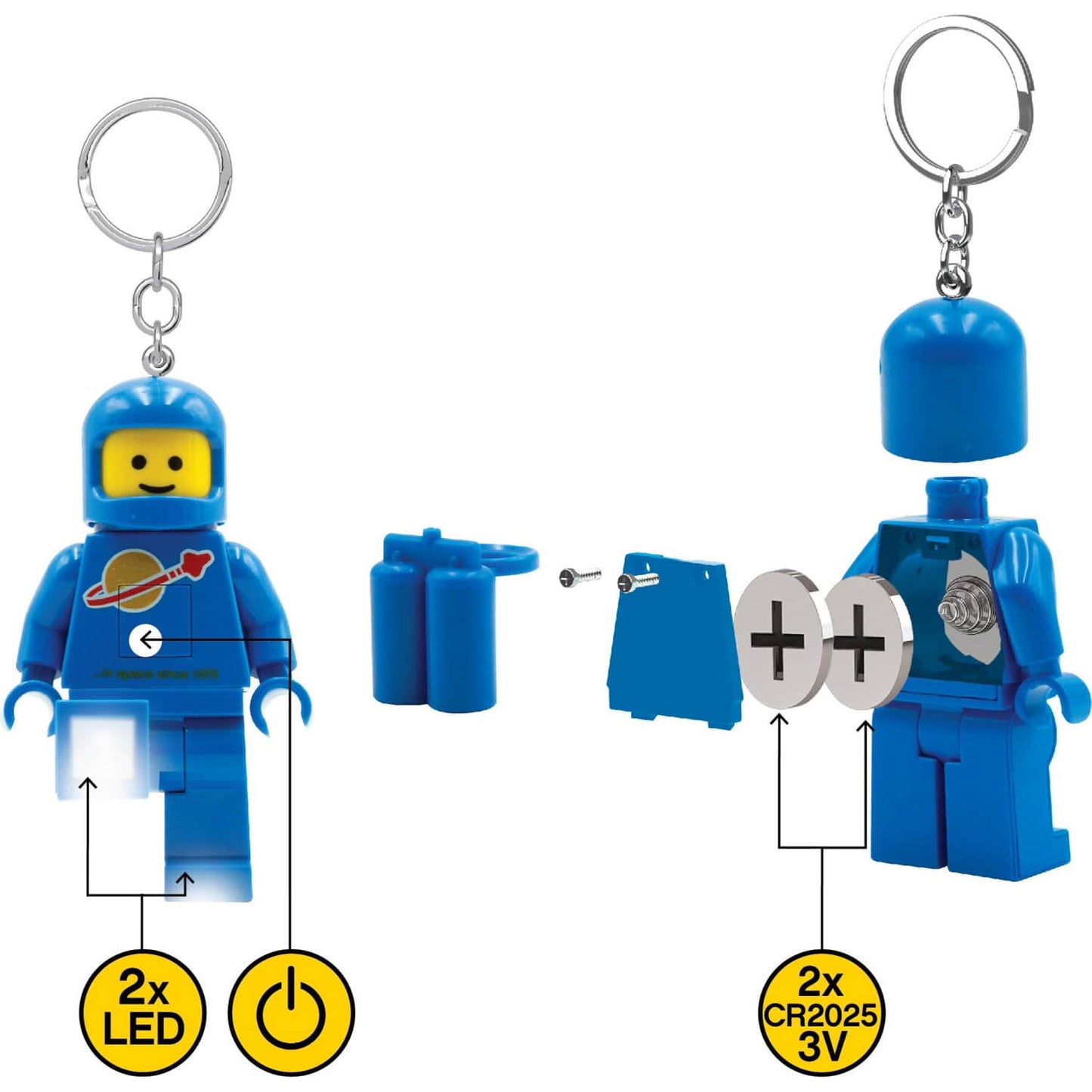 LEGO Blue Spaceman Minifigure LED Key Light
