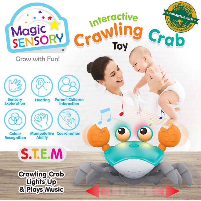 Magic Sensory - Blue Interactive Crawling Crab