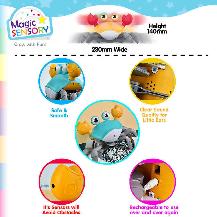 Magic Sensory - Orange Interactive Crawling Crab