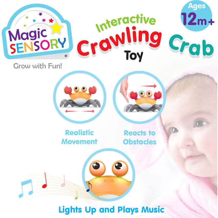 Magic Sensory - Orange Interactive Crawling Crab