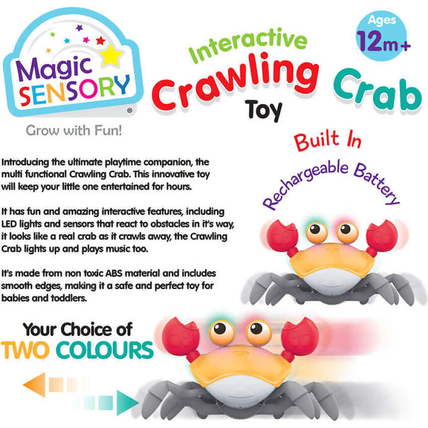 Magic Sensory - Orange Interactive Crawling Crab