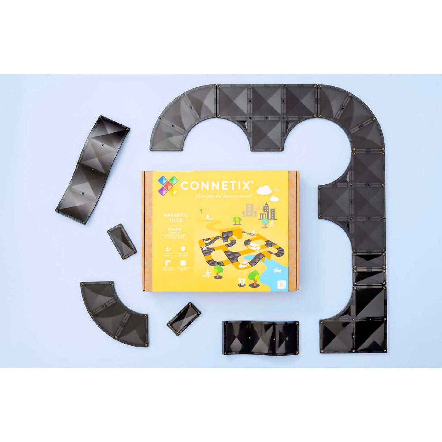 Connetix - Magnetic Tiles 16 Piece Ramps & Intersections Pack