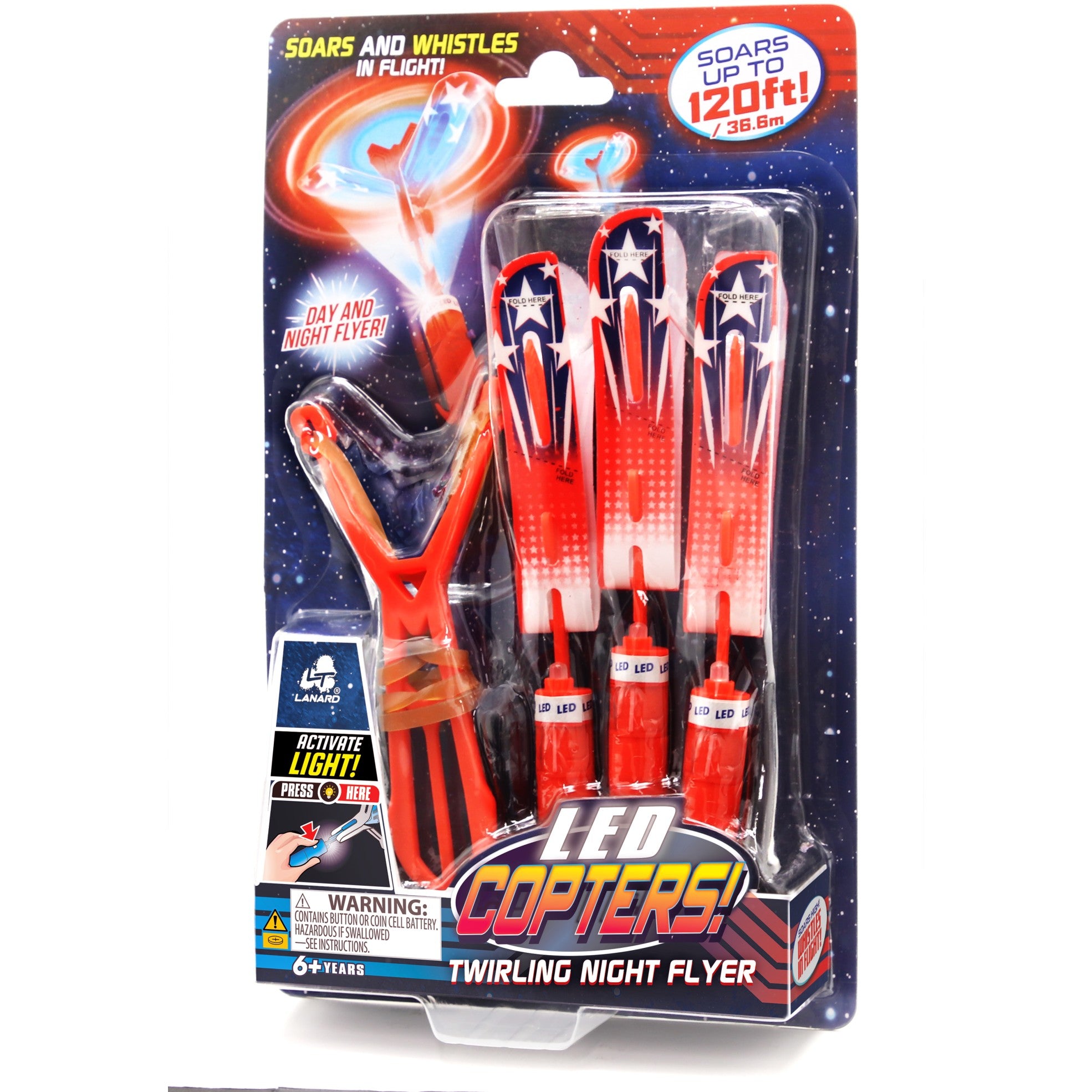 Lanard - LED Copters Twirling Night Flyer With Launcher – Tates Toys