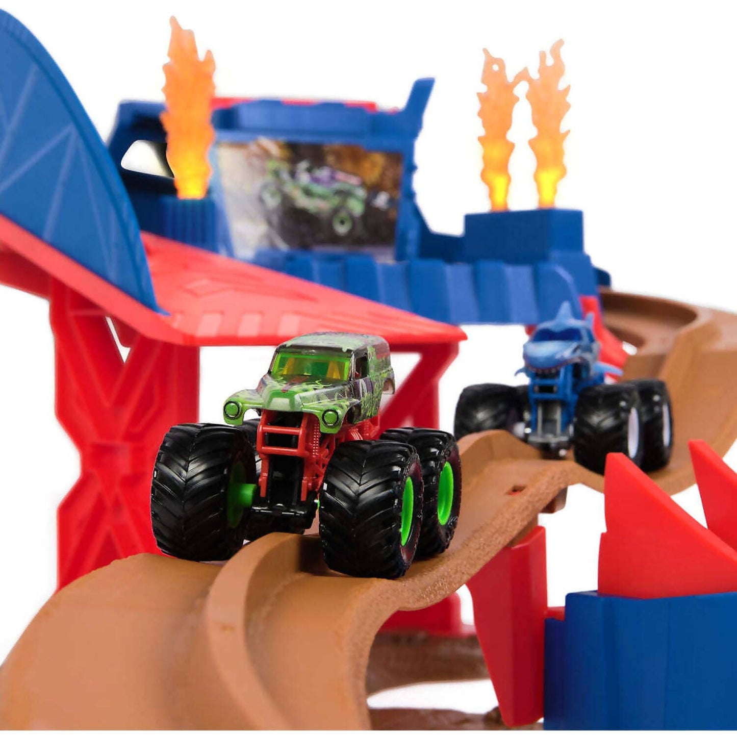 Monster Jam - Supercharge Speedway Playset - Spin Master
