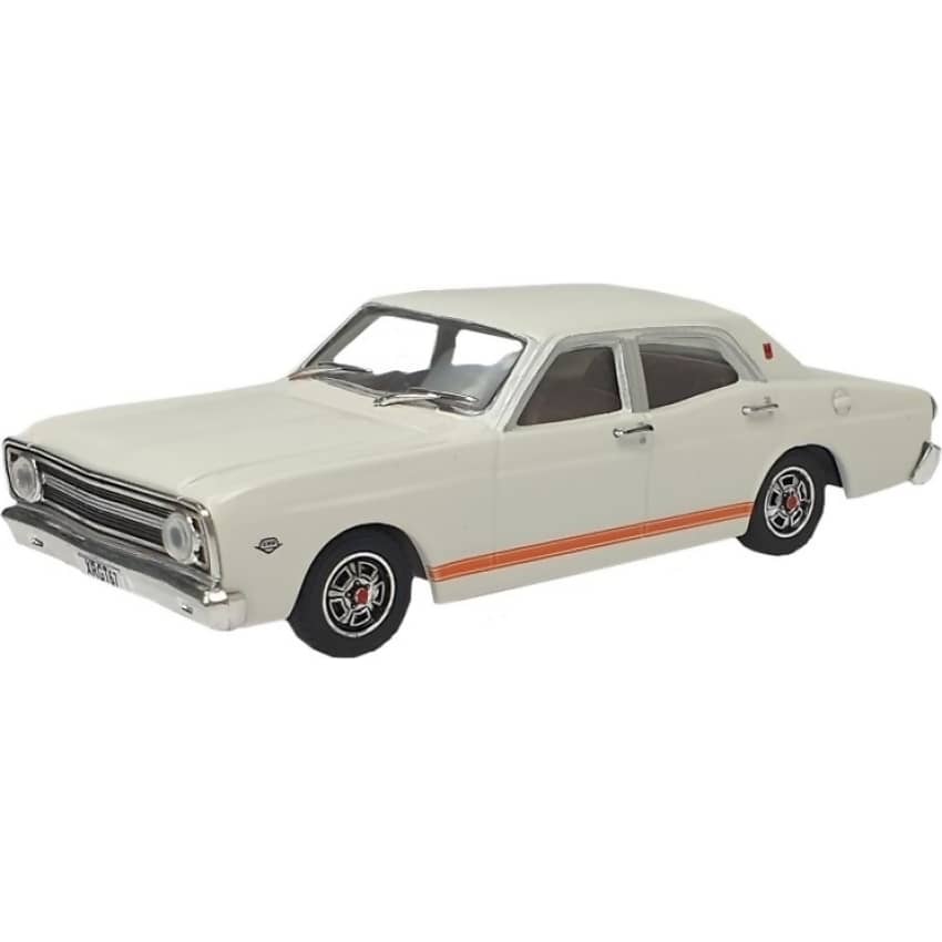 DDA Collectibles 1:43 Scale - Avis White 1967 Ford Falcon XR GT - Diecast Model