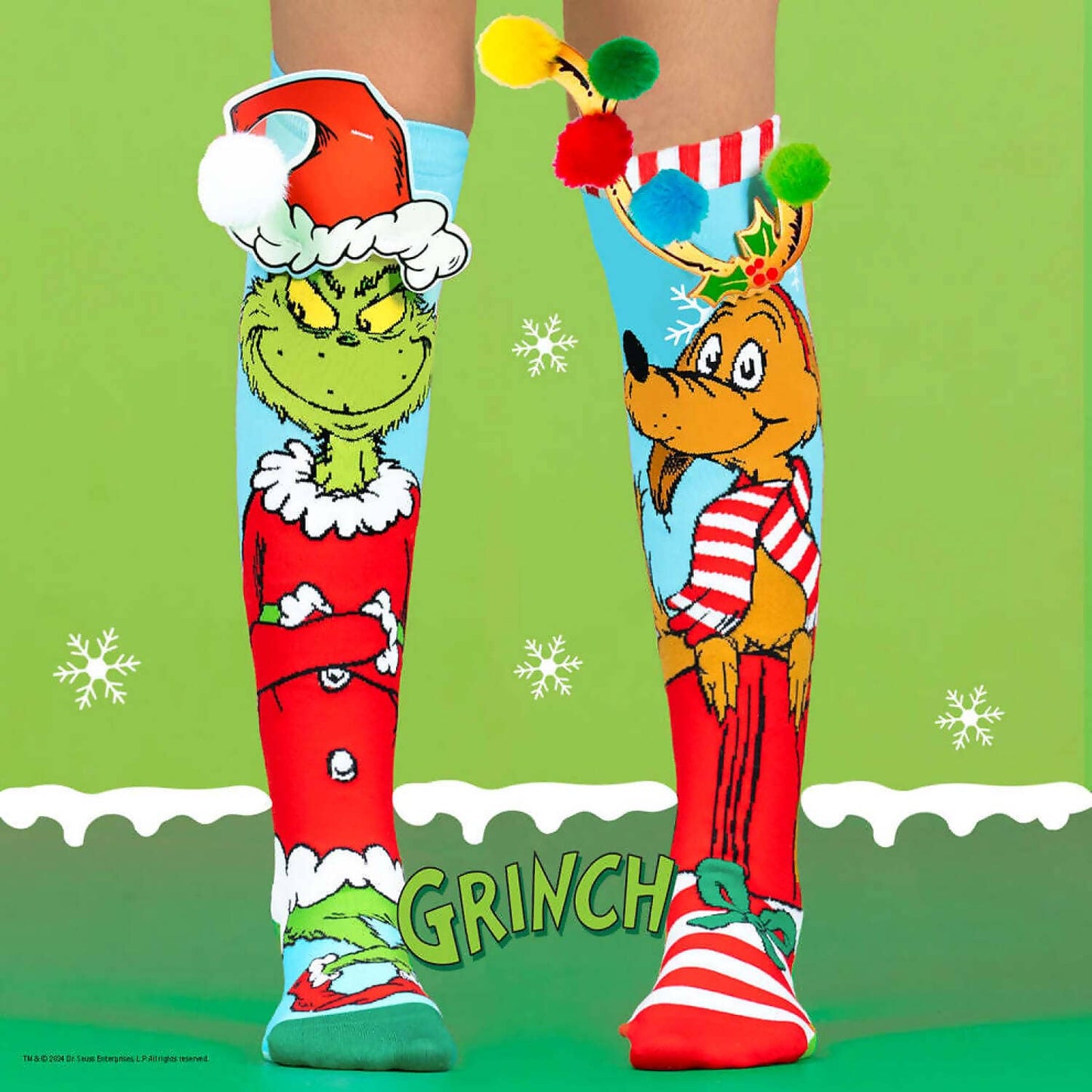 Madmia - Xmas Grinch & Max Socks Kids & Adults Age 6y+