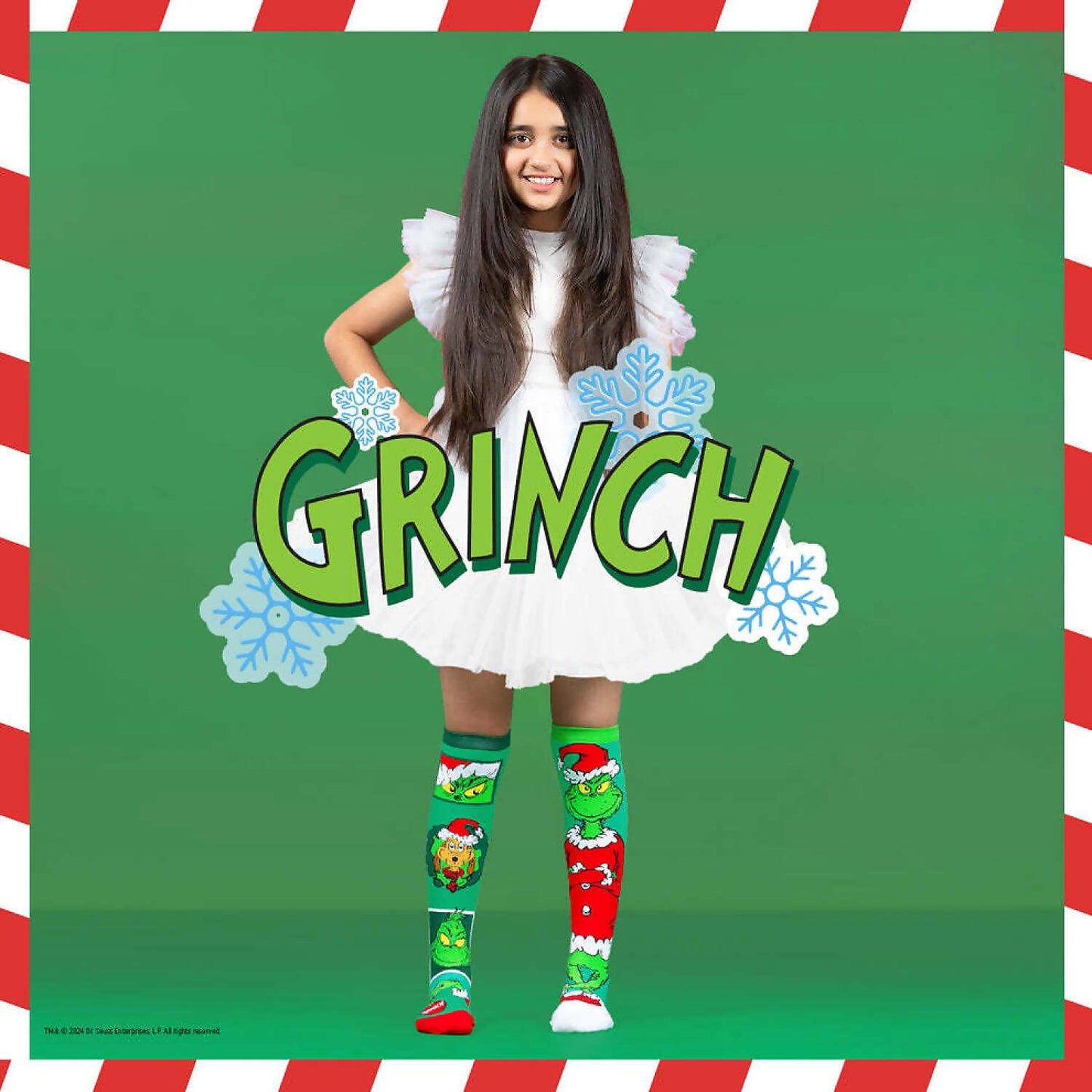 Madmia - Xmas Merry Grinchmas Socks Kids & Adults Age 6y+