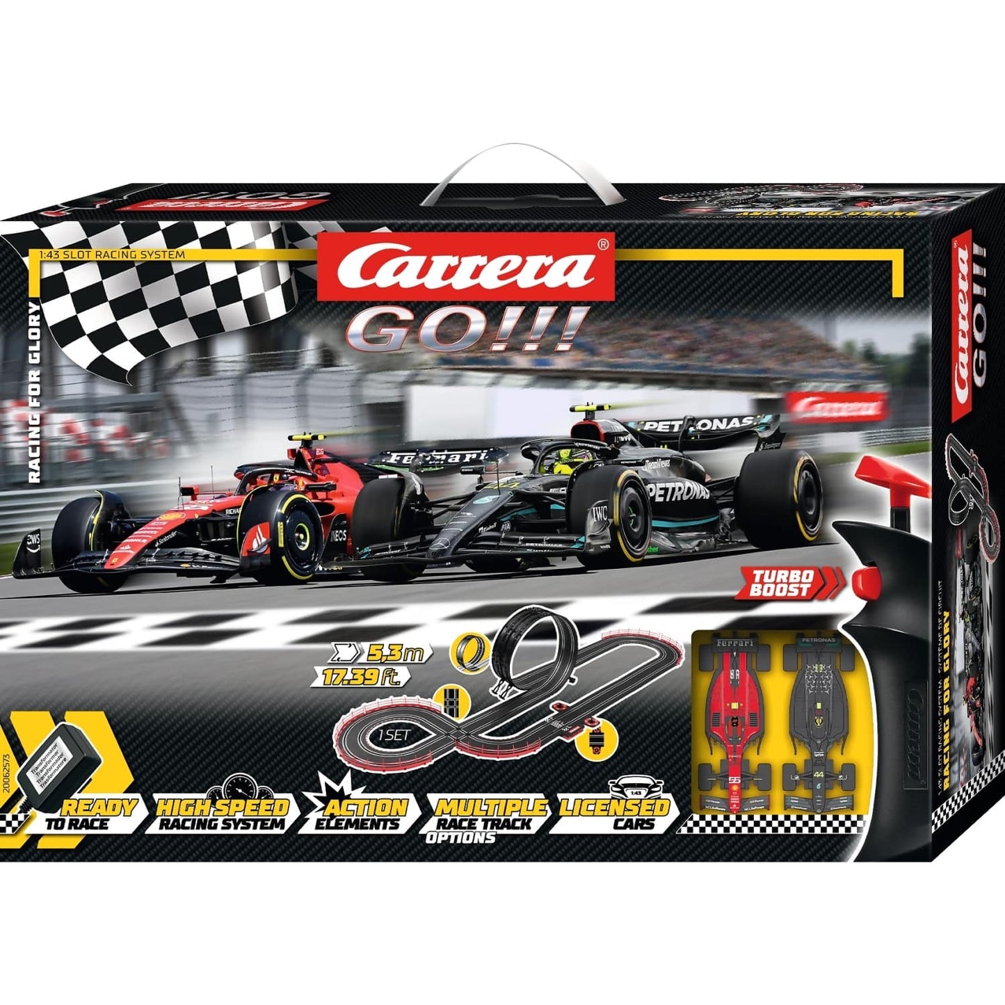 Carrera GO 1:43 - Racing for Glory 5.3m Set - Slot Car Track Set