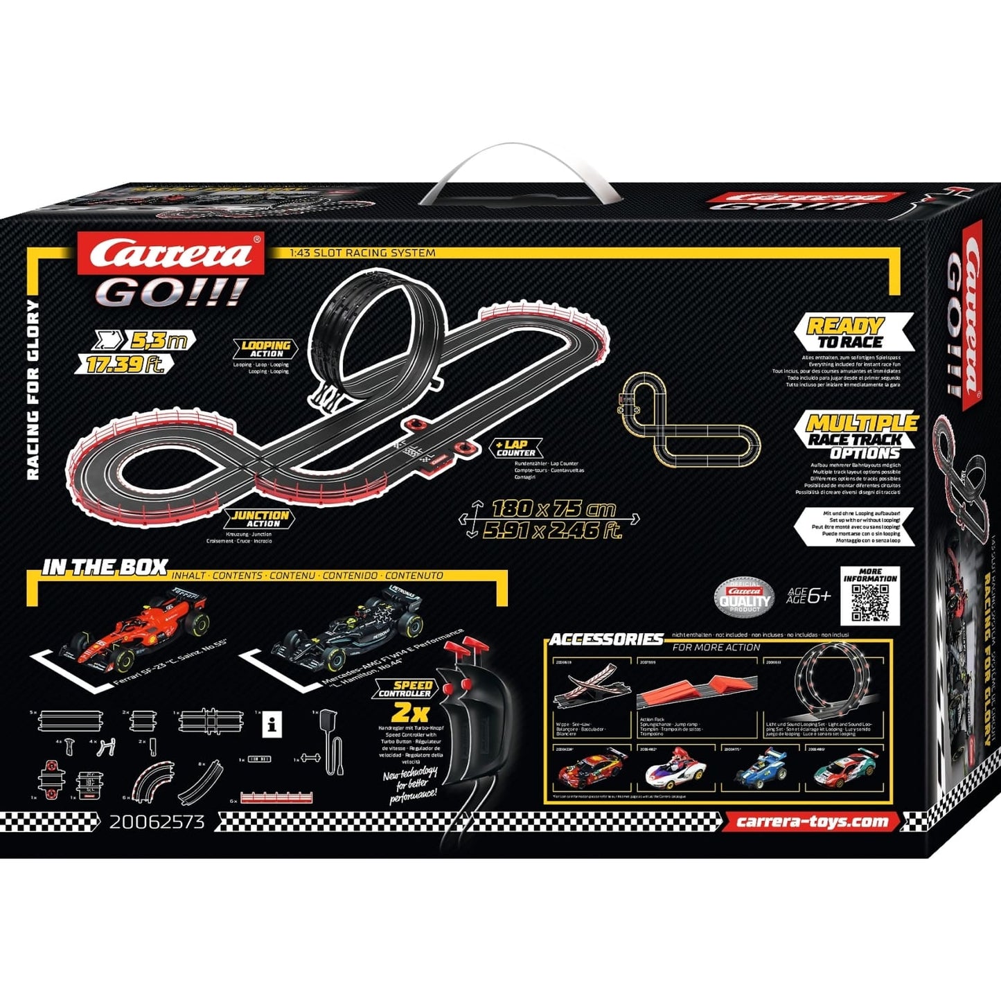 Carrera GO 1:43 - Racing for Glory 5.3m Set - Slot Car Track Set