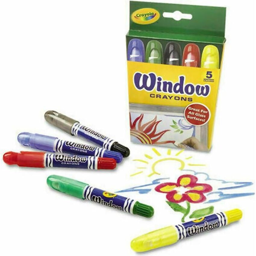 Crayola - Washable Window Crayons 5 Pack