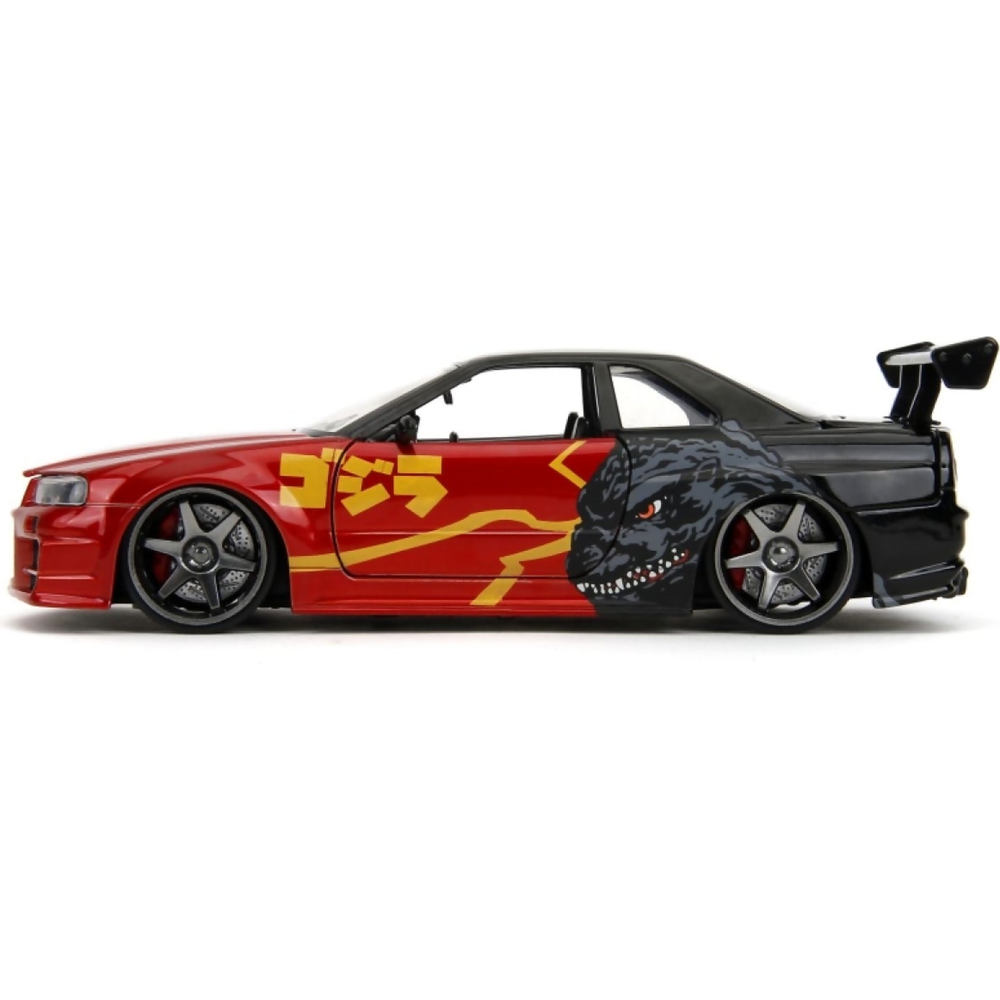 Jada Toys - Godzilla 2002 Nissan Skyline GT-R (R34) 1:24 Scale Diecast Vehicle