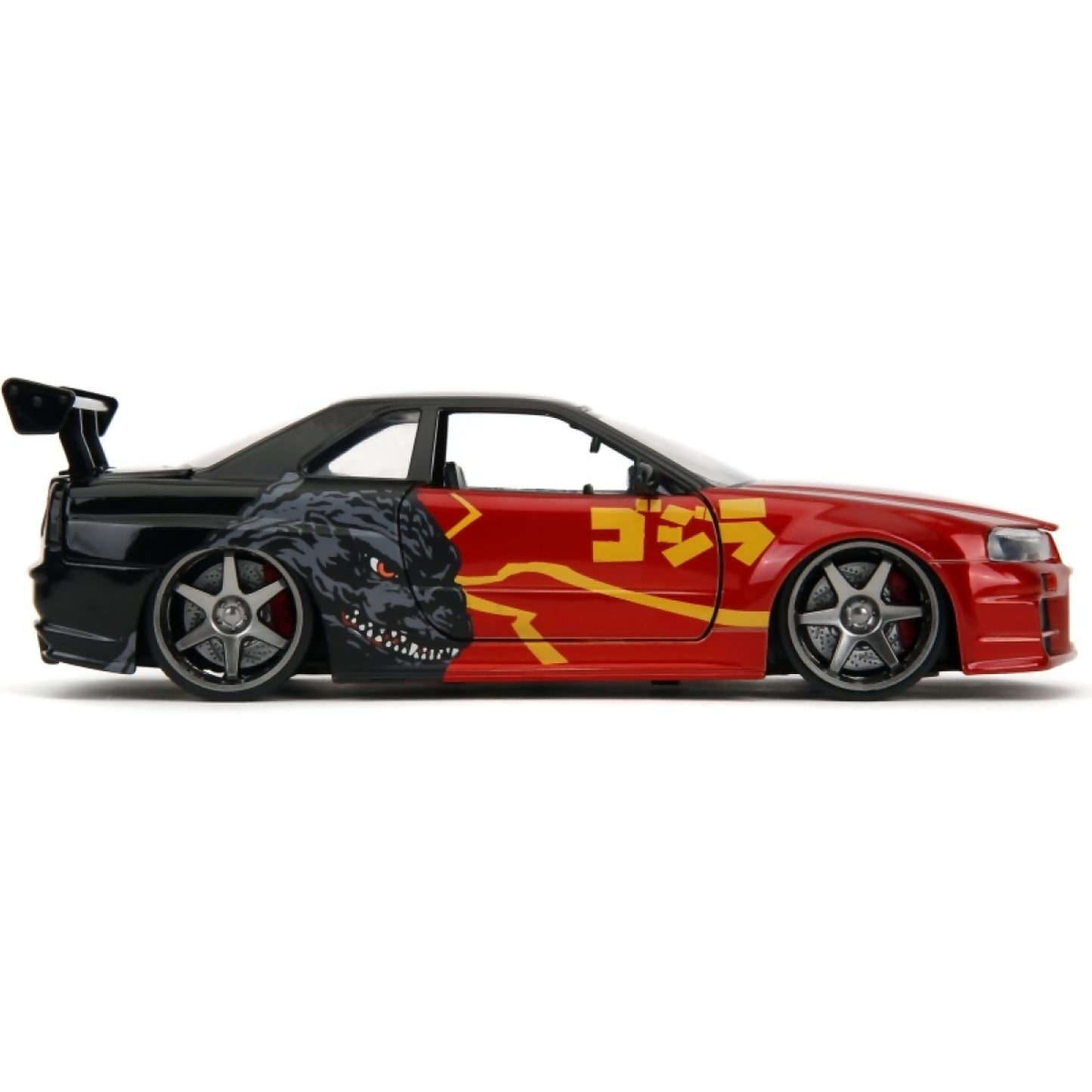 Jada Toys - Godzilla 2002 Nissan Skyline GT-R (R34) 1:24 Scale Diecast Vehicle