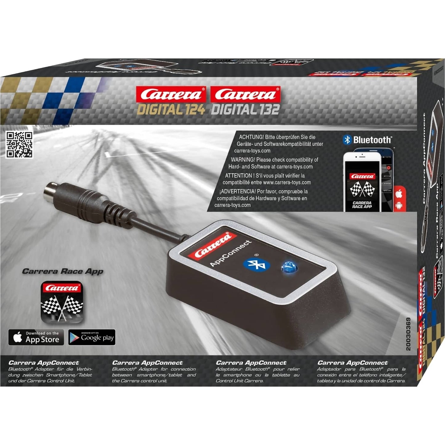 Carrera Digital 1:32 Accessories - Bluetooth Carrera AppConnect track your lap times - Slot Car Track Accessories Also Suits 1:24