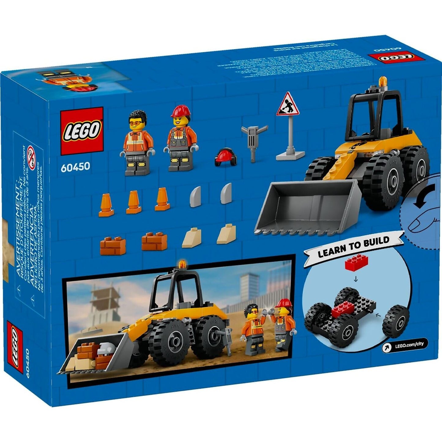 LEGO 60450 Yellow Construction Wheel Loader - City 4+