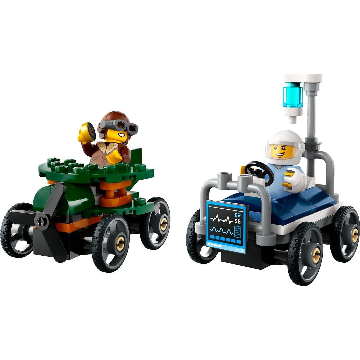 LEGO 60459 Airplane Vs. Hospital Bed Race Car Pack - City