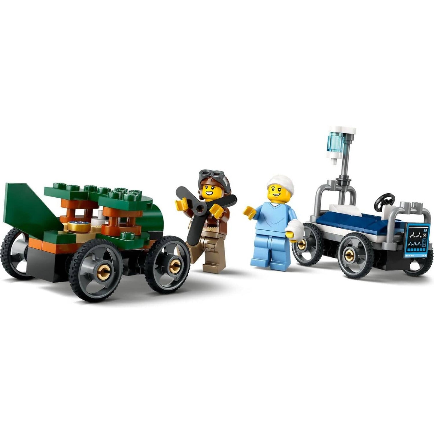 LEGO 60459 Airplane Vs. Hospital Bed Race Car Pack - City