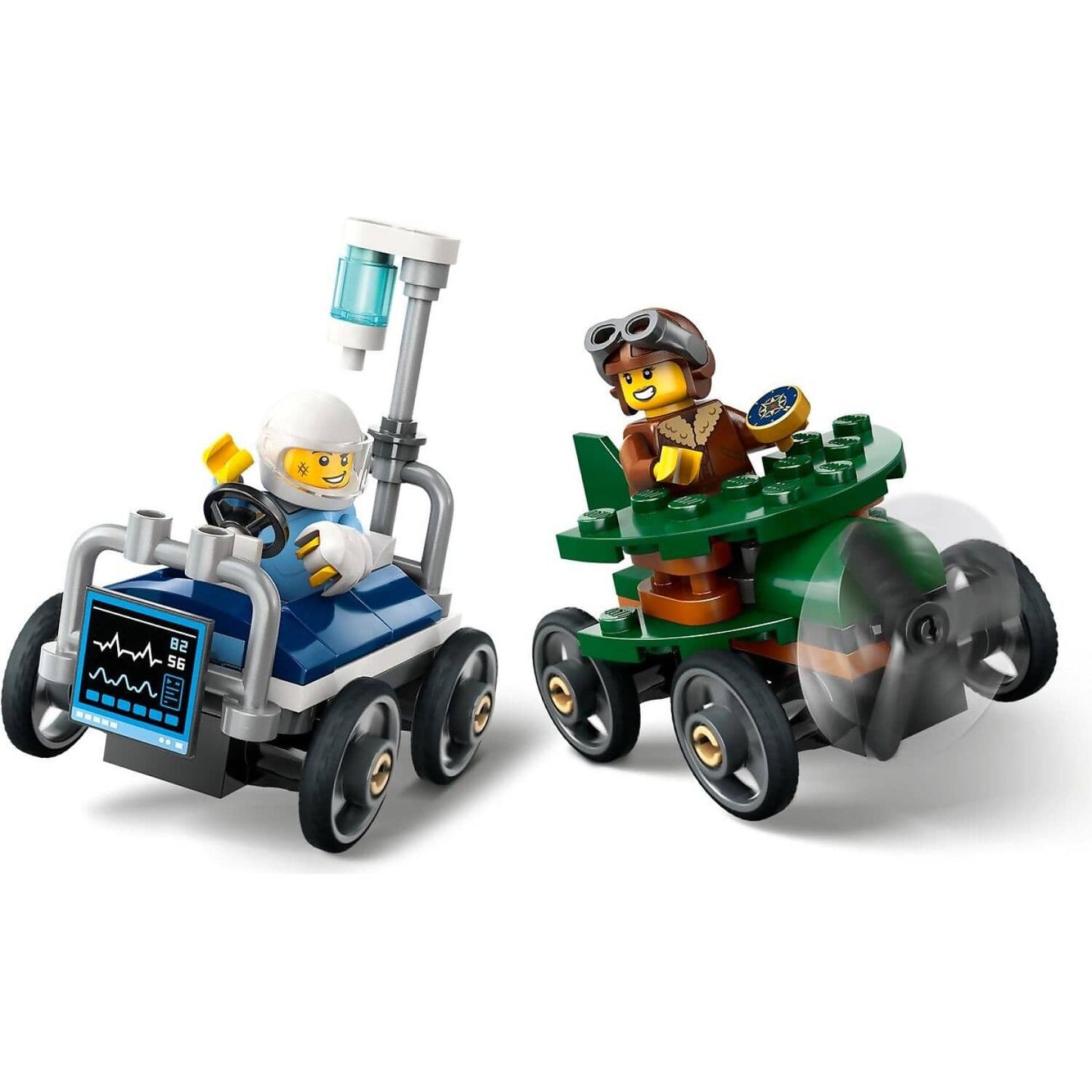 LEGO 60459 Airplane Vs. Hospital Bed Race Car Pack - City