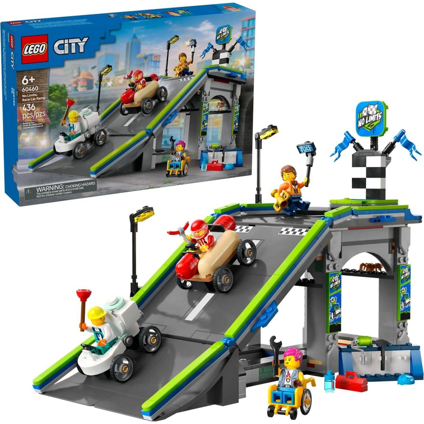 LEGO 60460 No Limits: Race Car Ramp Track - City