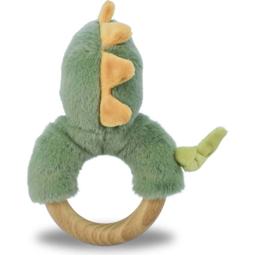 Koala Dream - Snuggle Buddy Minty Dinosaur Wooden Ring Rattle