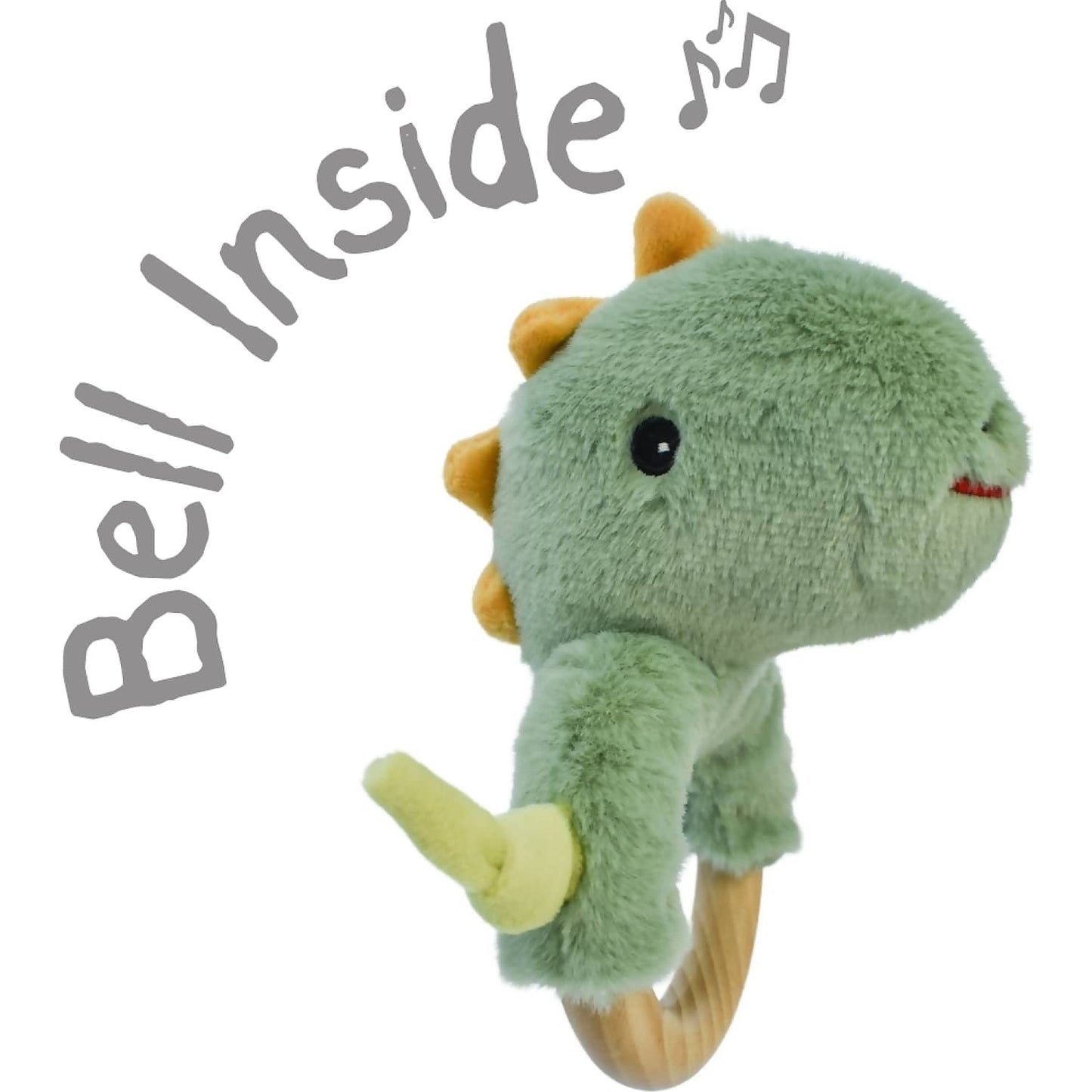 Koala Dream - Snuggle Buddy Minty Dinosaur Wooden Ring Rattle