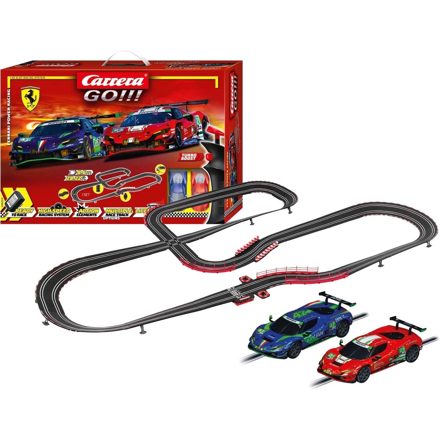 Carrera GO 1:43 - Ferrari Power Racing -Model No.20062575 - Slot Car Set