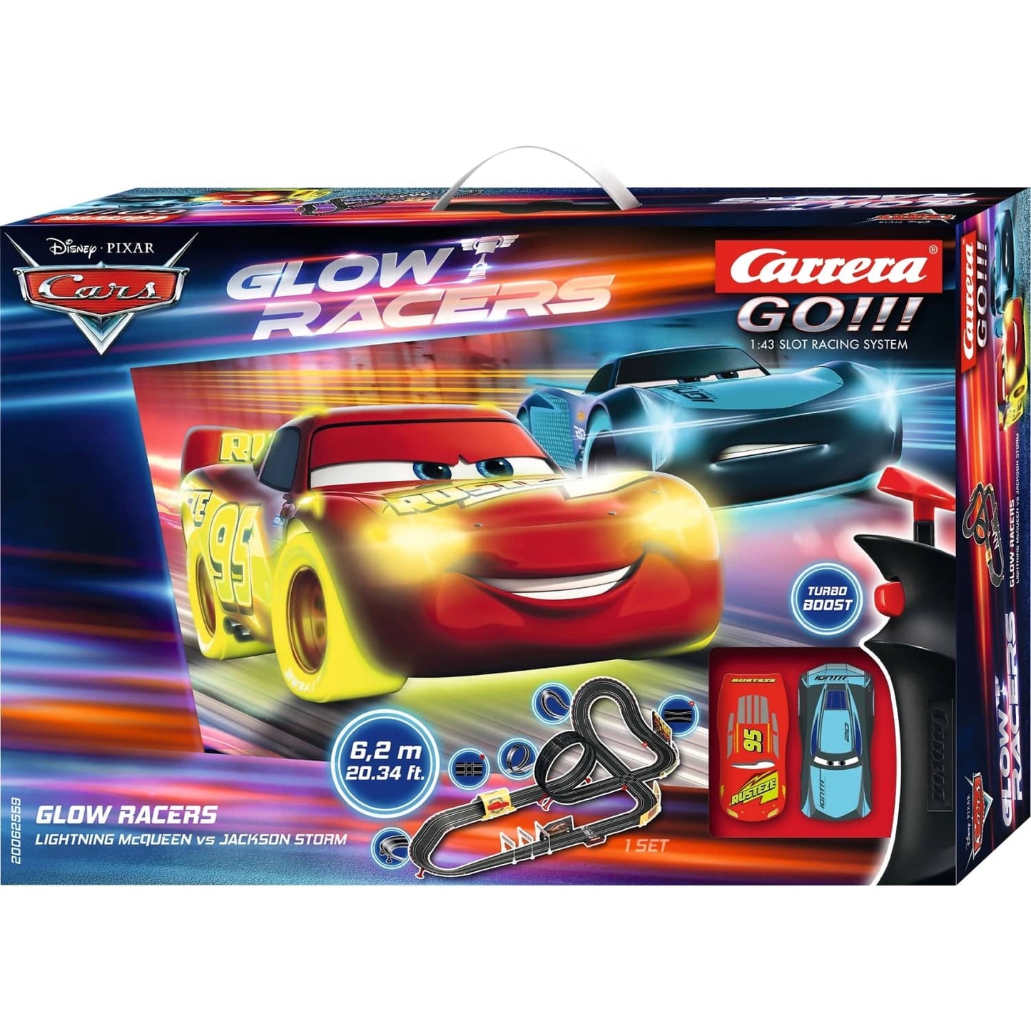 Carrera GO 1:43 - Disney·Pixar Cars Glow Racers - Model No.20062559 - Slot Car Set